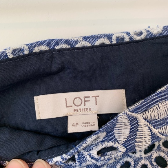 LOFT Embroidered Scalloped Skirt - Picture 2 of 2